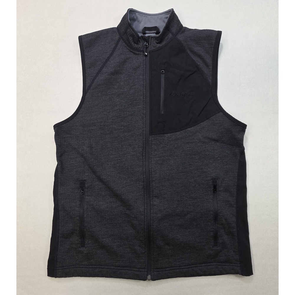 Voormi Access NXT Vest Mens L Wool Blend Full Zip Pocket LIMITED USE Gray Black